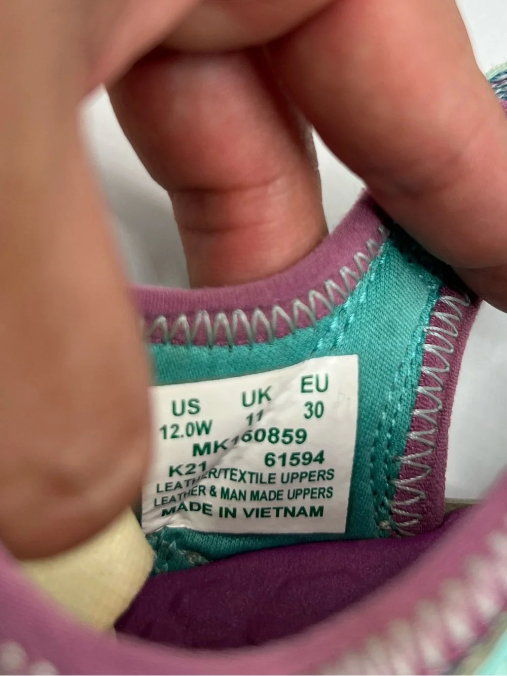 Merrell Kids' Teal and Purple Closed-Toe Outdoor Sandals